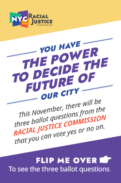 RJC Palm Card Side Vertical "You have the power to decide the future of our City" Vote November 8 Side 1 